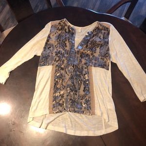 Anthropologie 3/4 sleeve top